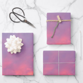 Hoja De Papel De Regalo Fotografía de cielo rosa