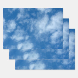 Hoja De Papel De Regalo Fotografía de la naturaleza del cielo azul parcial