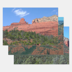 Hoja De Papel De Regalo Fotografía de Steamboat Rock en Sedona Arizona