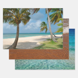 Hoja De Papel De Regalo Fotos de escenas de playa