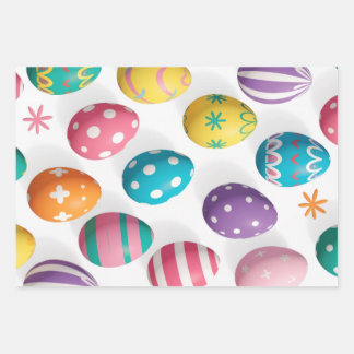 Hoja De Papel De Regalo Fotos de Huevos de Pascua