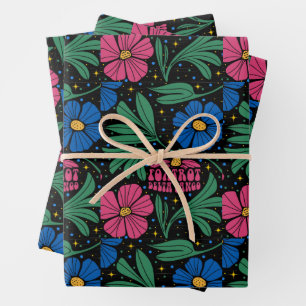 Hoja De Papel De Regalo Foxtrot Delta Tango Flower Boho