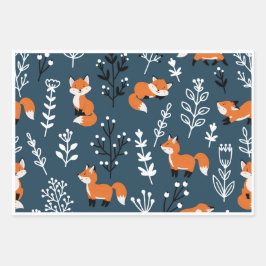 Hoja De Papel De Regalo Foxy Blue