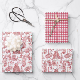 Hoja De Papel De Regalo FRANCÉS BULLDOG Frenchie Red Toile