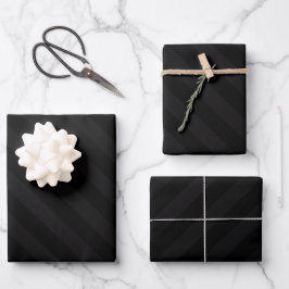 Hoja De Papel De Regalo Franja Oscura de Medianoche