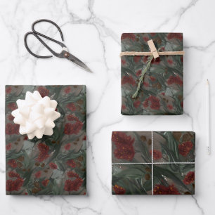 Hoja De Papel De Regalo Frasco de Eucalyptus Australiano Brocha Floral