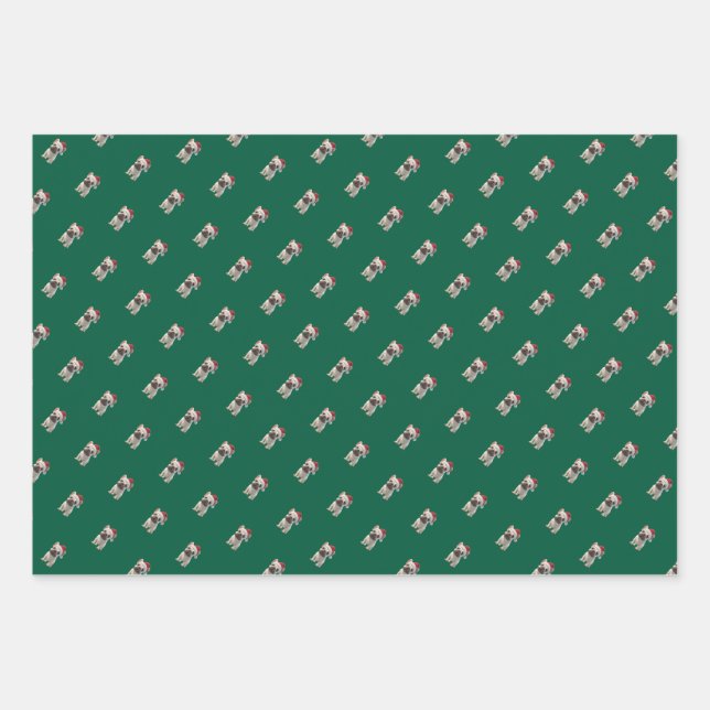 Hoja De Papel De Regalo French Bulldog Christmas Wrapping Paper (Anverso)