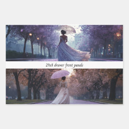 Hoja De Papel De Regalo French Lady Garden Walk Drawer Front Wrapping Pape