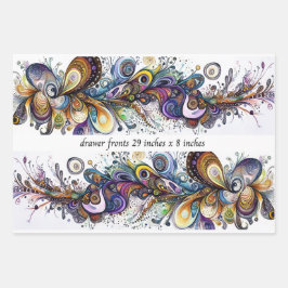Hoja De Papel De Regalo Frente de Cajón Decoupage 29x8 Motivo Lágrima Vibr