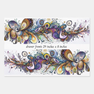 Hoja De Papel De Regalo Frente de Cajón Decoupage 29x8 Motivo Lágrima Vibr