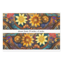 Frentes de Cajón Bohemios Florales Decoupage 29x8"