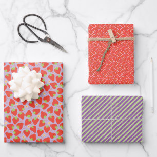 Hoja De Papel De Regalo Fresa con sabor especial de Berry - Pluma