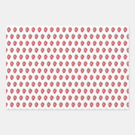 Hoja De Papel De Regalo Fresas acuarela pintada a mano