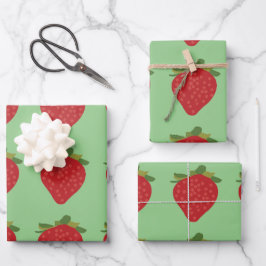 Hoja De Papel De Regalo Fresas cumpleaños verano fresas