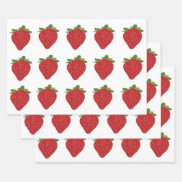 Hoja De Papel De Regalo Fresas cumpleaños verano fresas