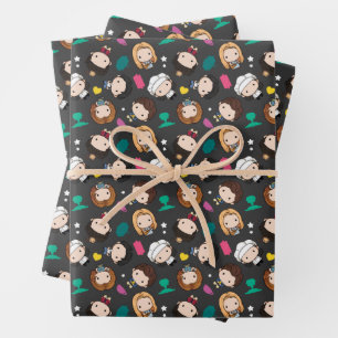 Hoja De Papel De Regalo FRIENDS™   Patrón Chibi de Personajes