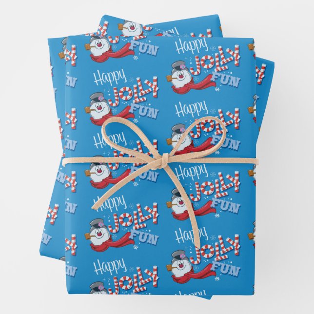 Hoja De Papel De Regalo Frosty the Snowman™ | Happy Jolly Fun (In situ)