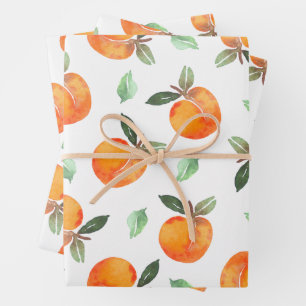 Hoja De Papel De Regalo Fruta de color de agua para cada grano