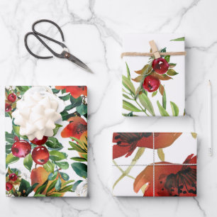 Hoja De Papel De Regalo Fruta de otoño, bayas y follaje surtido