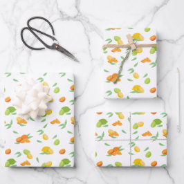 Hoja De Papel De Regalo Fruta del cítrico
