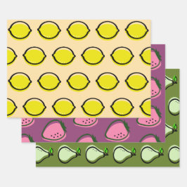 Hoja De Papel De Regalo Frutas Coloridas Regalos Tutti Frutti
