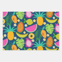 Frutas tropicales de piña plátano sandía