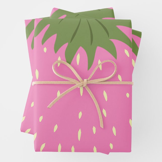 Hoja De Papel De Regalo Fruto Fresa (In situ)