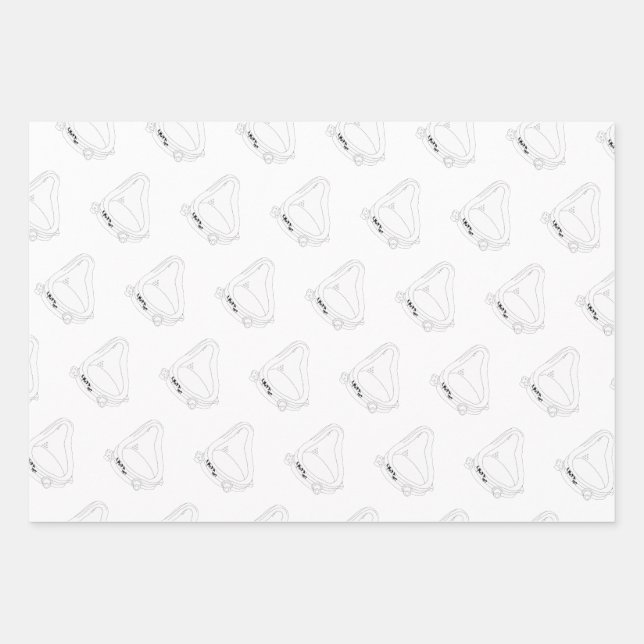 Hoja De Papel De Regalo Fuente de Marcel Duchamp R.Mutt 1917 (Anverso)