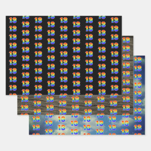 Hoja De Papel De Regalo Fun, colorido, Rainbow Spectrum Pattern 13 Event #