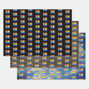 Hoja De Papel De Regalo Fun, colorido, Rainbow Spectrum Pattern 15 Event #