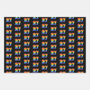 Hoja De Papel De Regalo Fun, colorido, Rainbow Spectrum Pattern 27 Event #