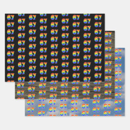 Hoja De Papel De Regalo Fun, colorido, Rainbow Spectrum Pattern 67 Event #