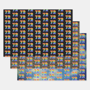 Hoja De Papel De Regalo Fun, colorido, Rainbow Spectrum Pattern 72 Event #
