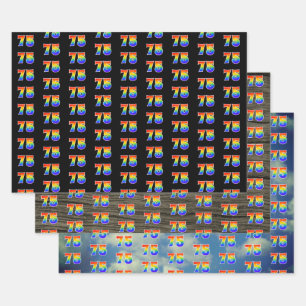 Hoja De Papel De Regalo Fun, colorido, Rainbow Spectrum Pattern 75 Event #