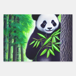 Hoja De Papel De Regalo Fun Little Panda Bear