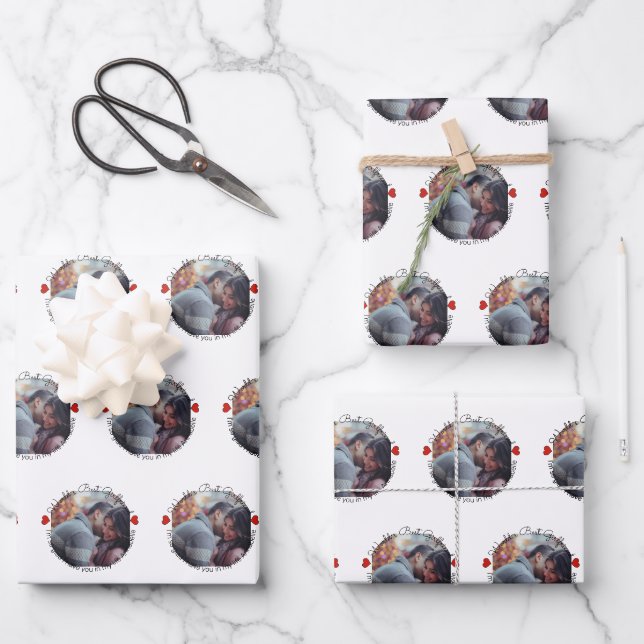 Hoja De Papel De Regalo Fun Photo Message Valentine (Anverso)