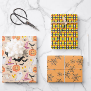 Hoja De Papel De Regalo Fun Watercolor Halloween