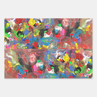 Hoja De Papel De Regalo Funky Abstract Joyful Colorful