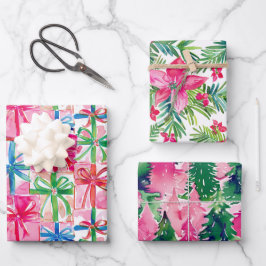 Hoja De Papel De Regalo Funky Brights Navidades Them