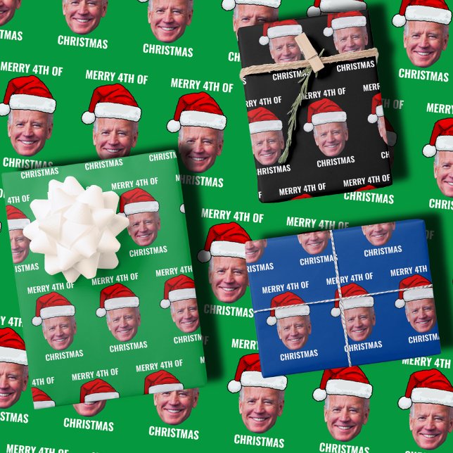 Hoja De Papel De Regalo Funny Biden confundió moras felices 4 de julio (Subido por el creador)