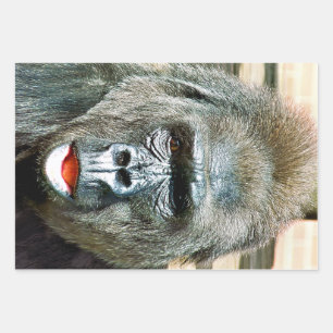 HOJA DE PAPEL DE REGALO FUNNY CUTE GORILLA