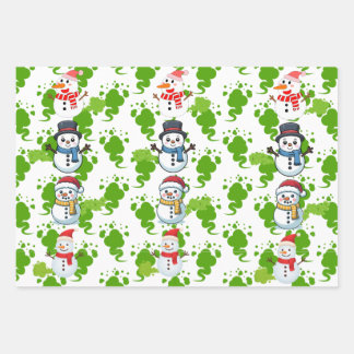 Hoja De Papel De Regalo Funny Farting Snowmen Christmas