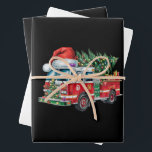 Hoja De Papel De Regalo Funny Firetruck Santa Hat Christmas Tree Lights<br><div class="desc">Funny Firetruck Santa Hat Christmas Tree Lights</div>