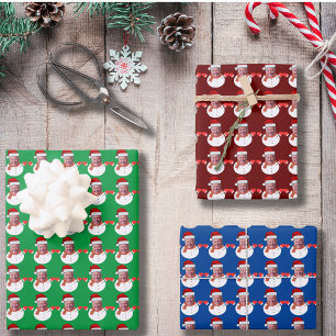 Hoja De Papel De Regalo Funny Joe Biden Snowman Personalizado Face Photo X