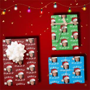 Hoja De Papel De Regalo Funny Kamala Harris Navidades de Santa Hat