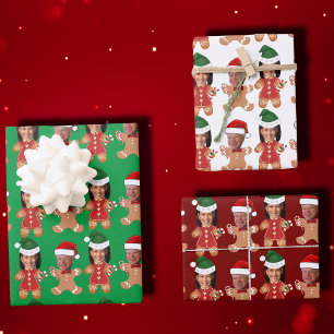 Hoja De Papel De Regalo Funny Kamala Harris Walz Face Gingerbread