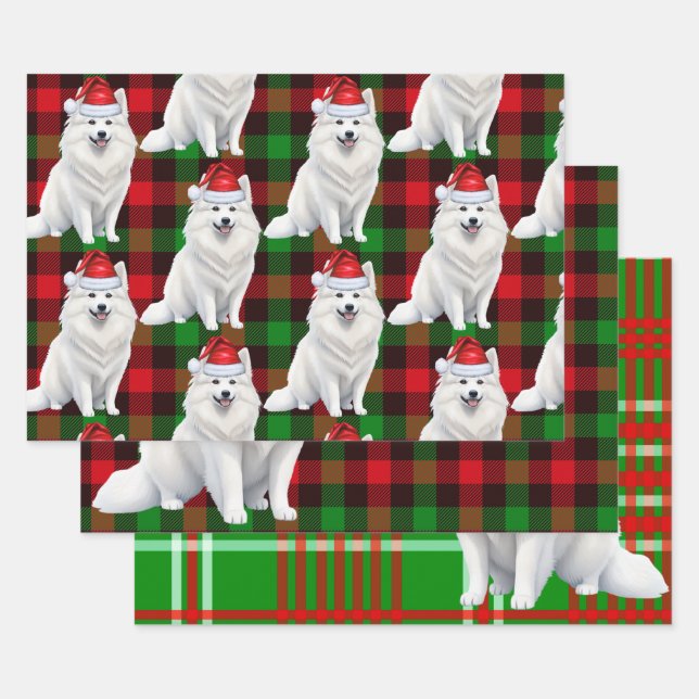 Hoja De Papel De Regalo Funny Navidades esquimales norteamericanos perro r (Set)