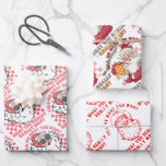Hoja De Papel De Regalo Funny Santa<br><div class="desc">Divertido Santa Dígame qué quiere envolver el juego de papel de 3.</div>