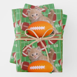 Hoja De Papel De Regalo Fútbol de Buffington (Gatito) - Todas las ocasione