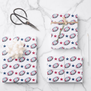 Hoja De Papel De Regalo Fútbol del 4 de Julio